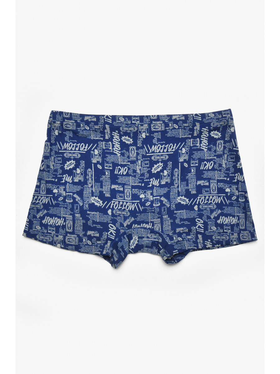 Боксеры мужские синего цвета с принтом W3781 211637C
