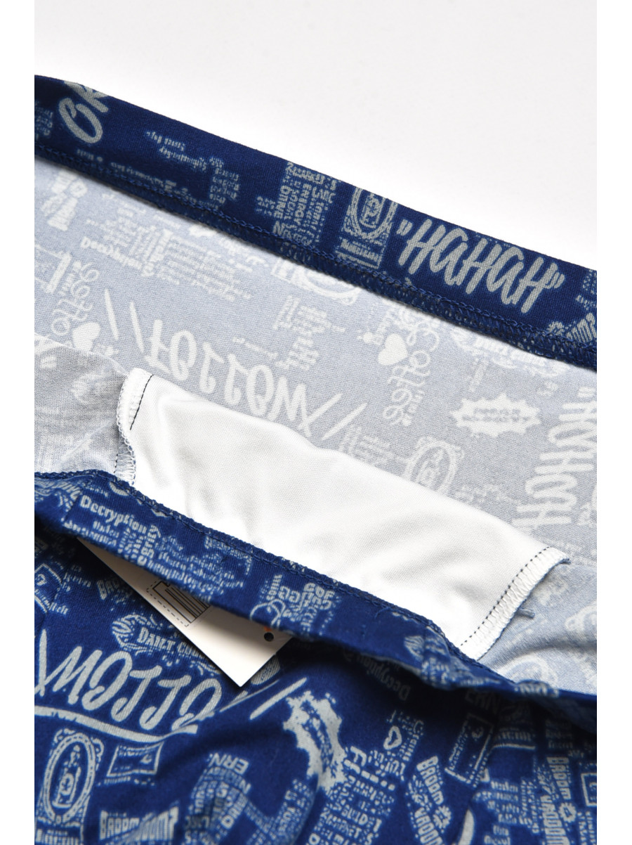 Боксеры мужские синего цвета с принтом W3781 211637C