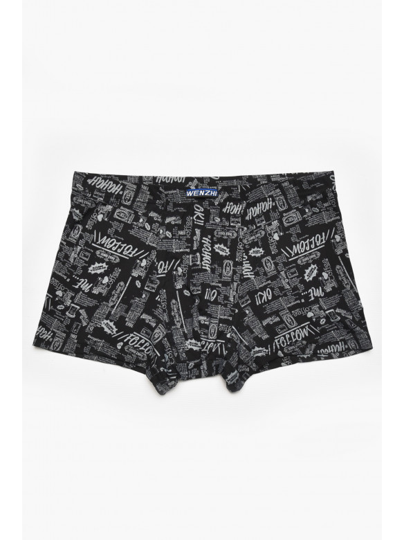 Боксеры мужские черного цвета с принтом W3781 211638C