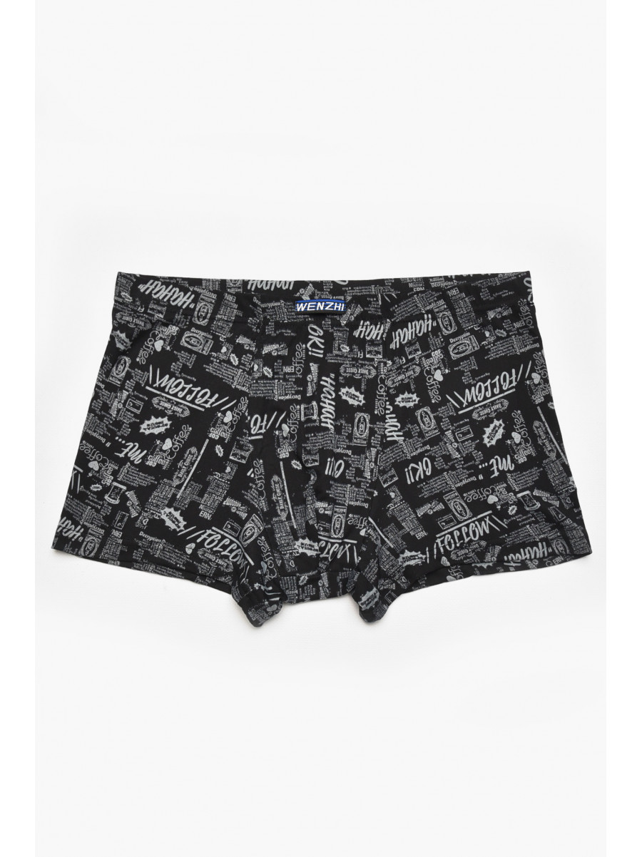 Боксеры мужские черного цвета с принтом W3781 211638C