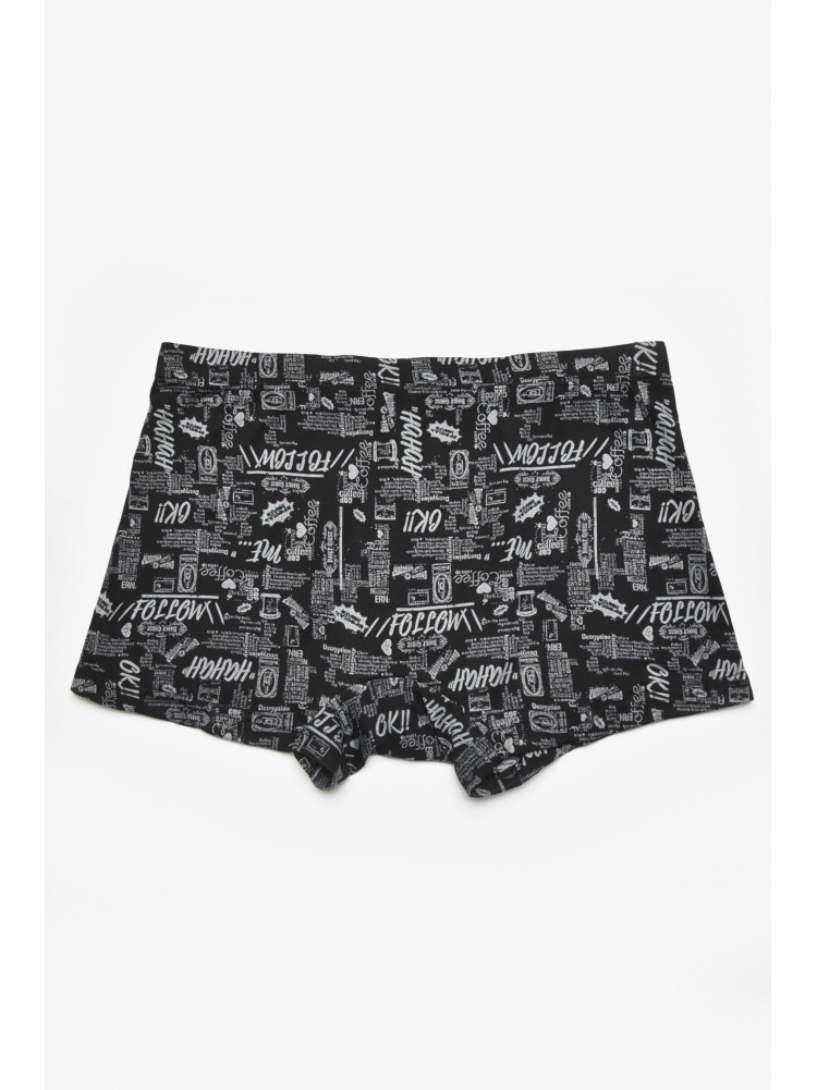 Боксеры мужские черного цвета с принтом W3781 211638C