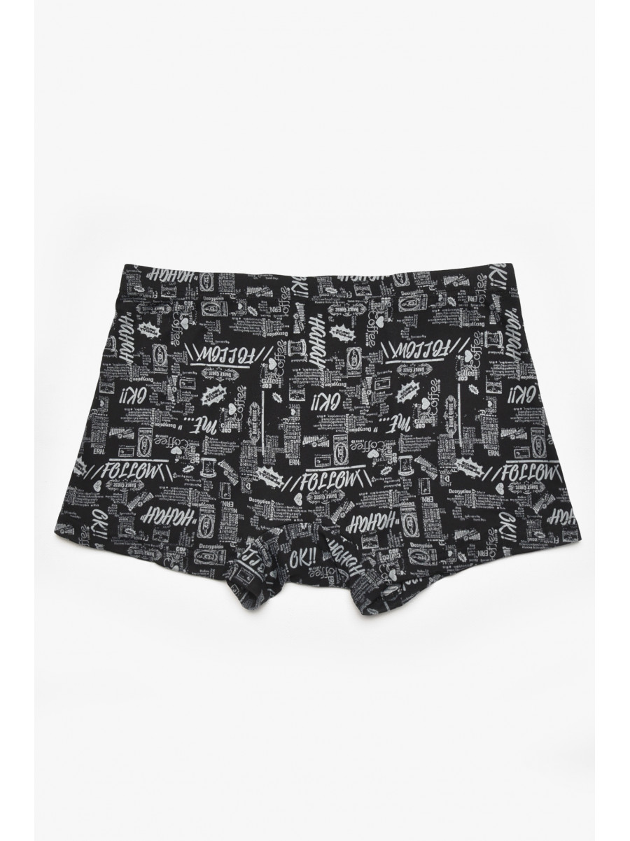 Боксеры мужские черного цвета с принтом W3781 211638C