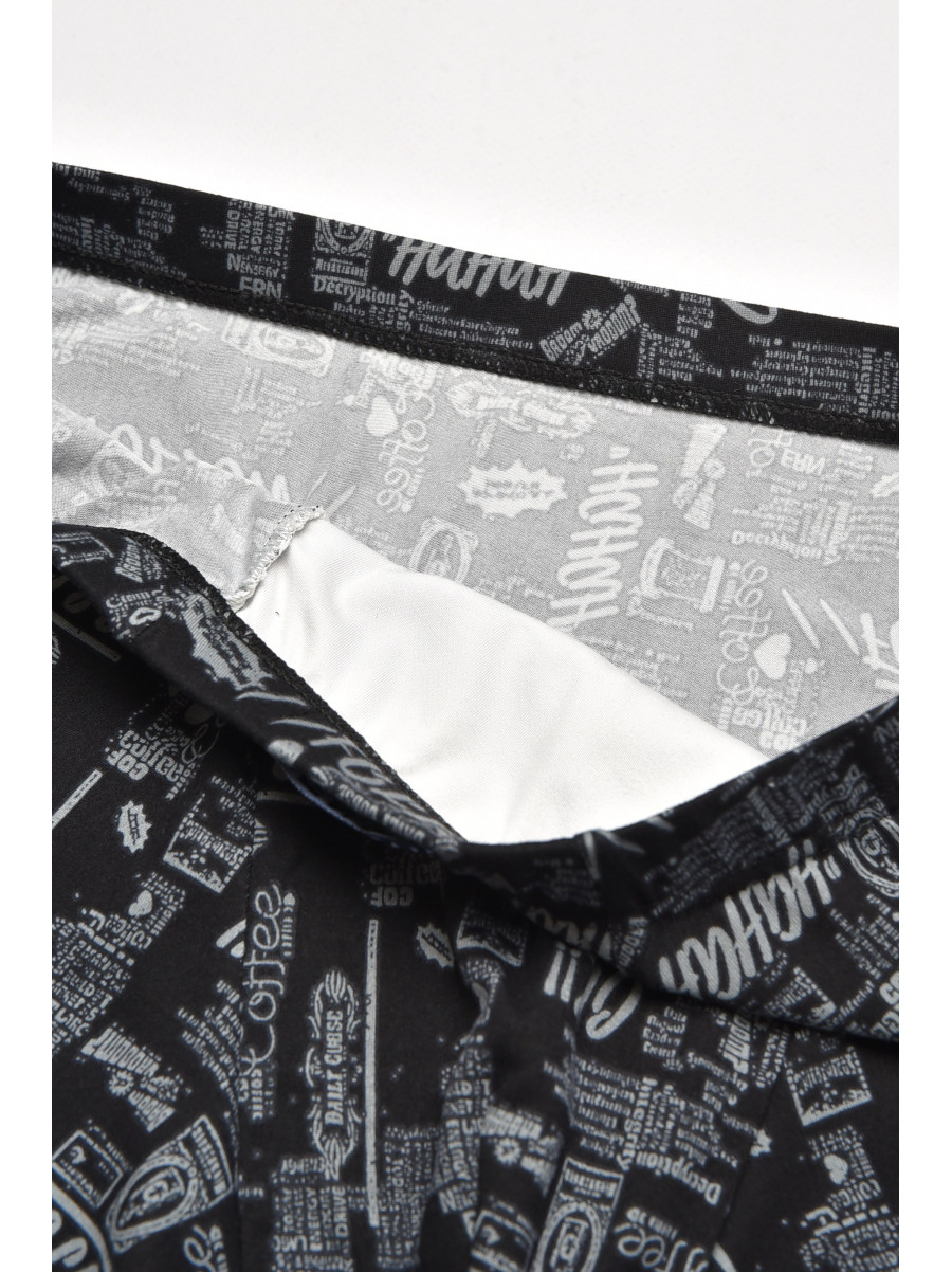 Боксеры мужские черного цвета с принтом W3781 211638C