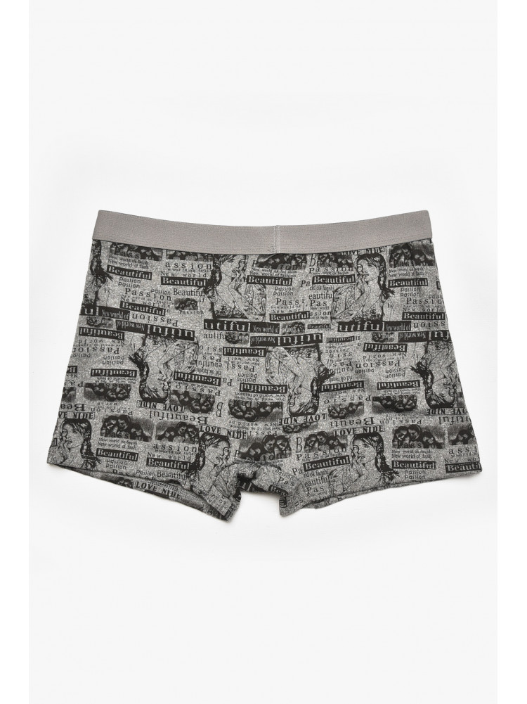 Боксеры мужские серого цвета с принтом B3224 211640C