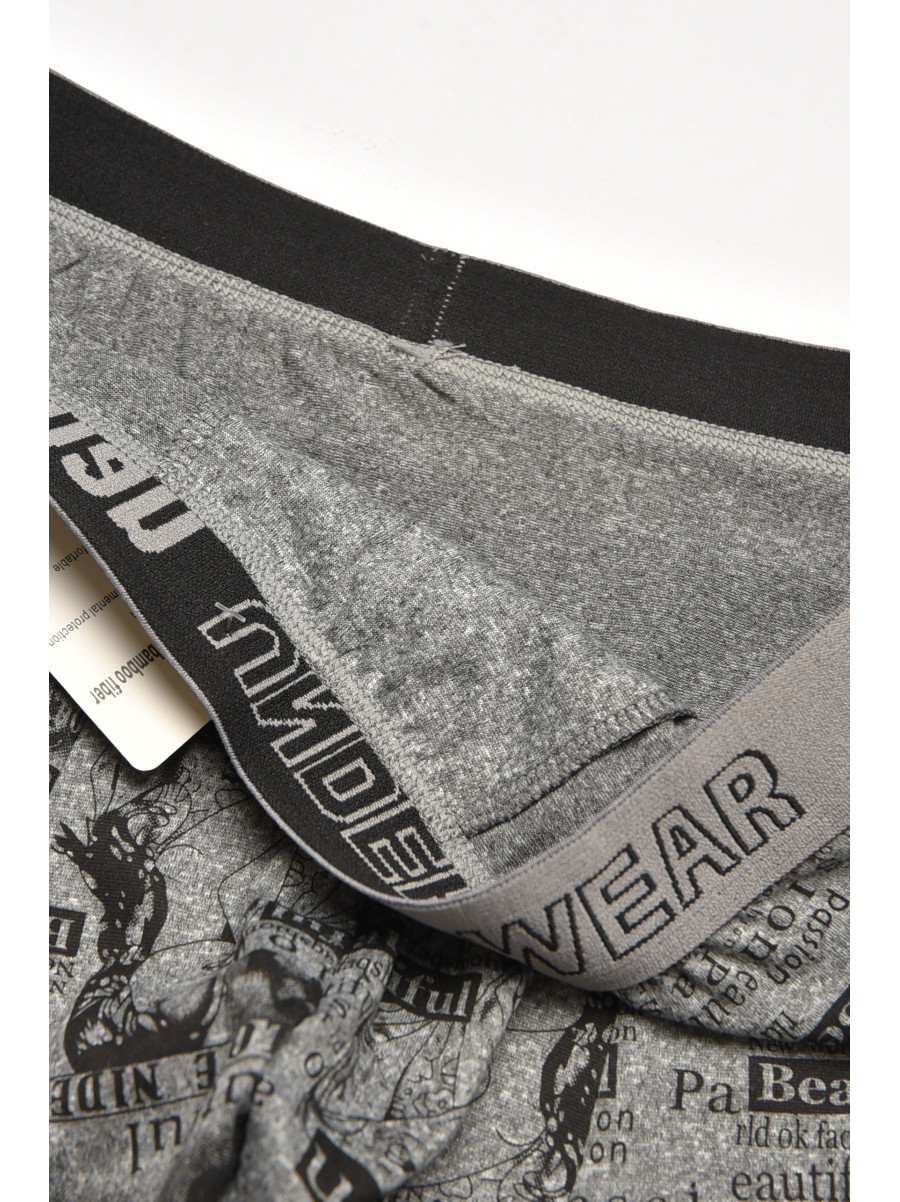 Боксеры мужские серого цвета с принтом B3224 211640C