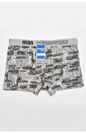 Боксеры мужские серого цвета с принтом B3224 211641C