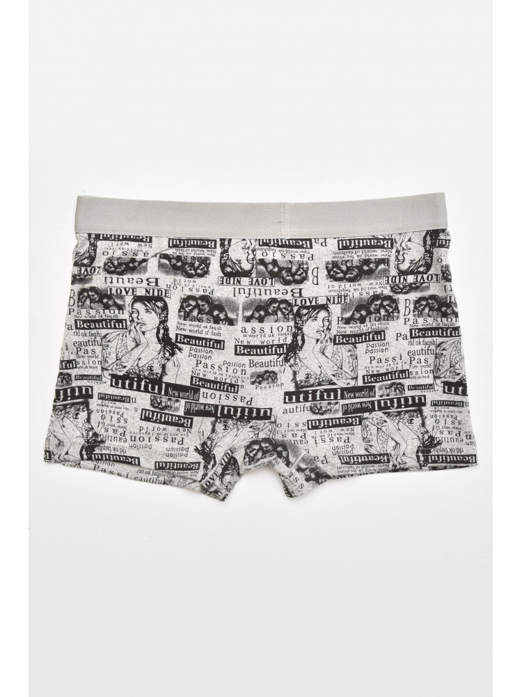 Боксеры мужские серого цвета с принтом B3224 211641C