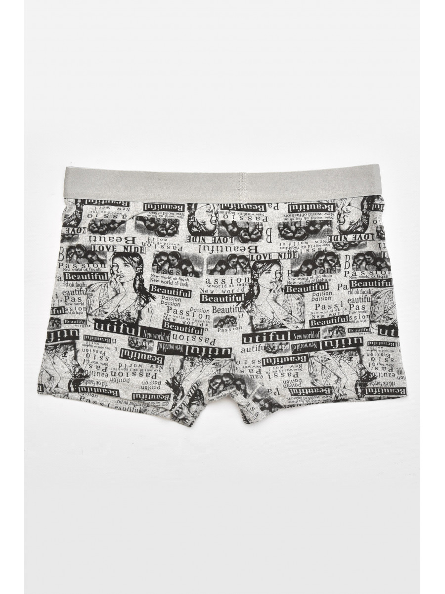 Боксеры мужские серого цвета с принтом B3224 211641C