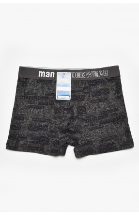 Боксеры мужские тёмно-серого цвета с принтом B3224 211642C
