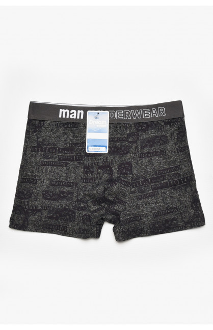 Боксеры мужские тёмно-серого цвета с принтом B3224 211642C Боксеры мужские тёмно-серого цвета с принтом B3224 211642C