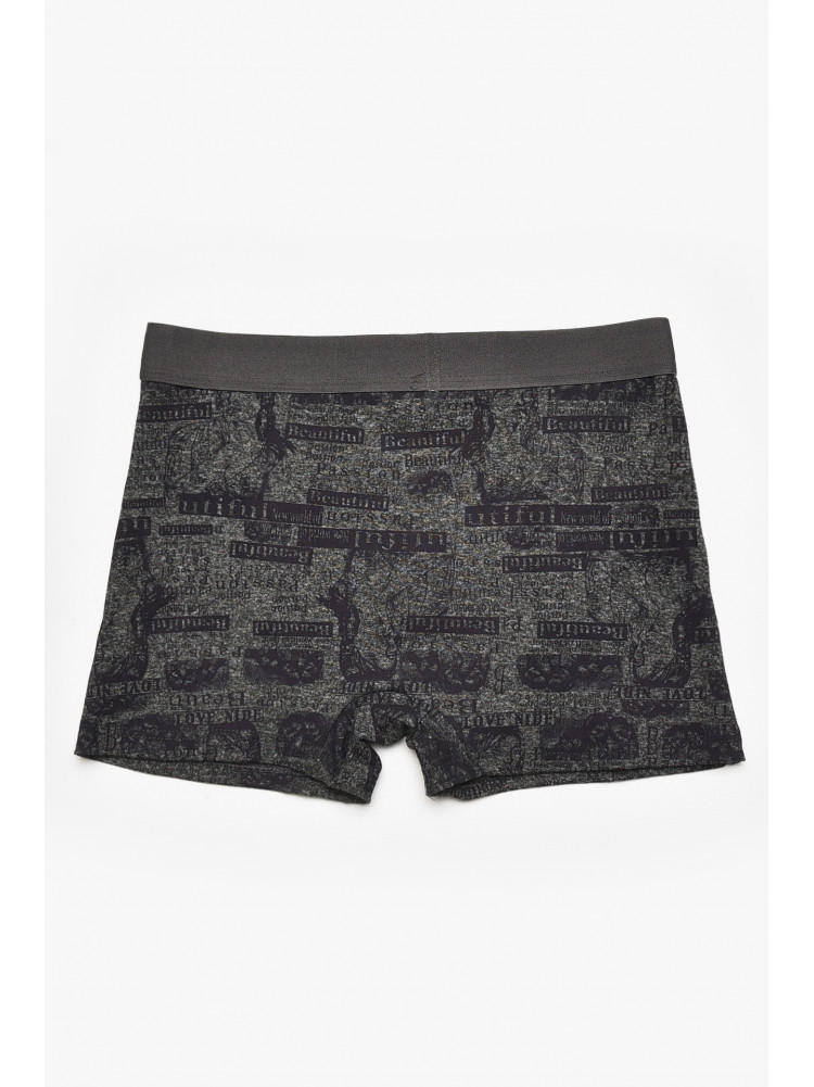 Боксеры мужские тёмно-серого цвета с принтом B3224 211642C