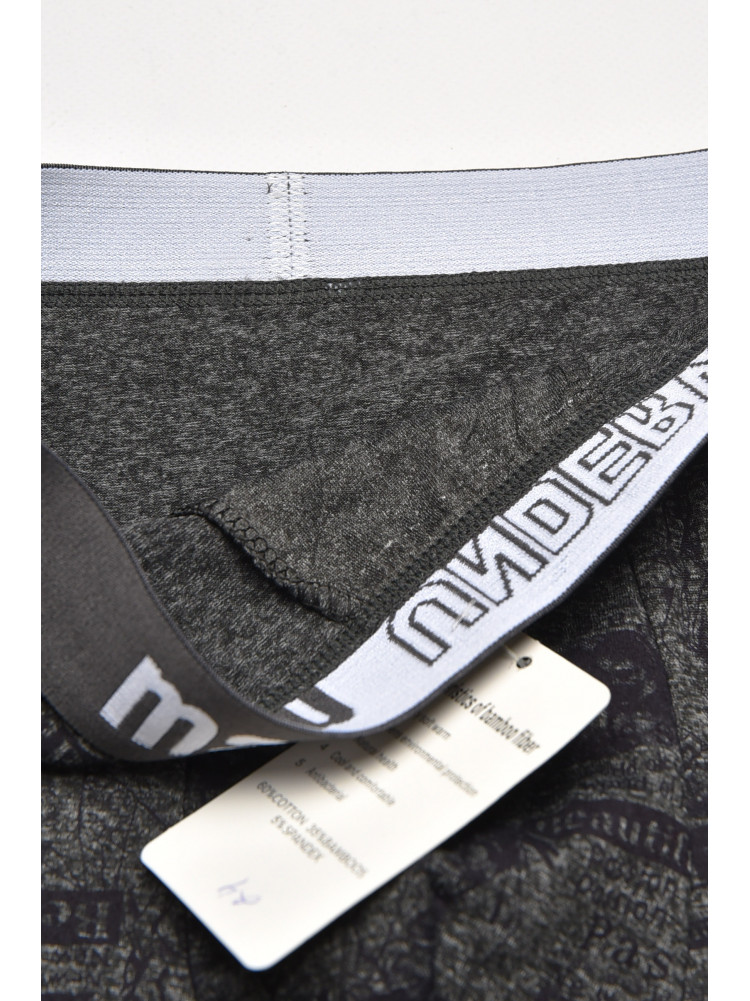 Боксеры мужские тёмно-серого цвета с принтом B3224 211642C