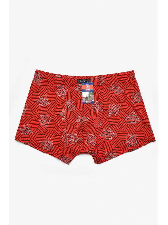 Боксеры мужские красного цвета с принтом 211647C