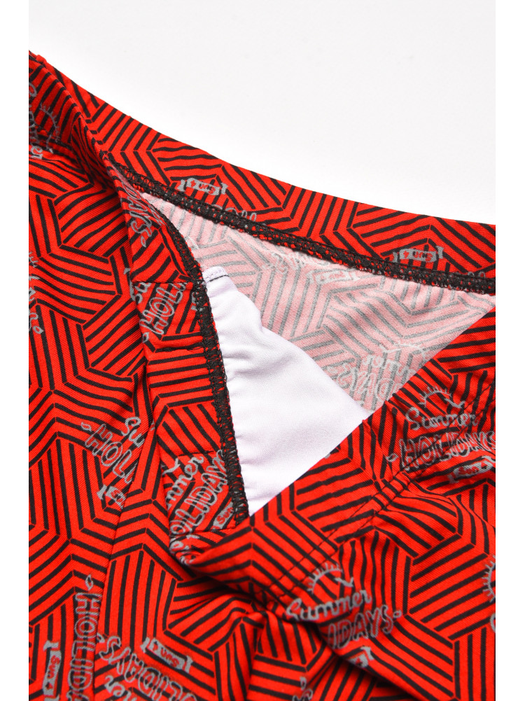 Боксеры мужские красного цвета с принтом 211647C