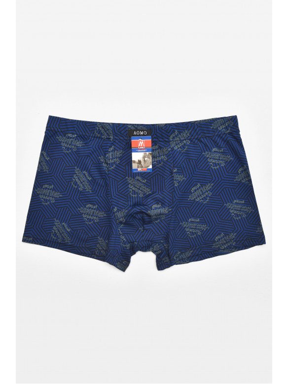 Боксеры мужские тёмно-синего цвета с принтом 211648C
