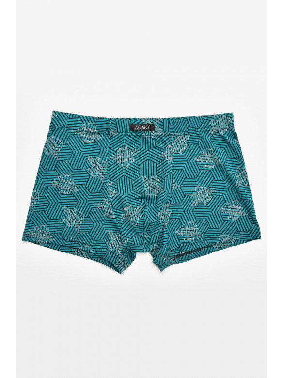 Боксеры мужские зеленого цвета с принтом 211649C