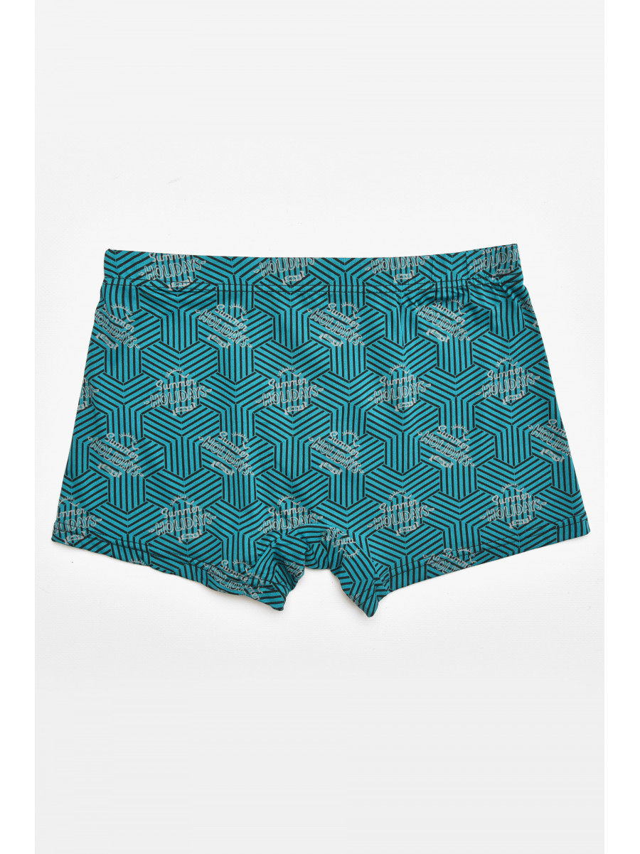 Боксеры мужские зеленого цвета с принтом 211649C