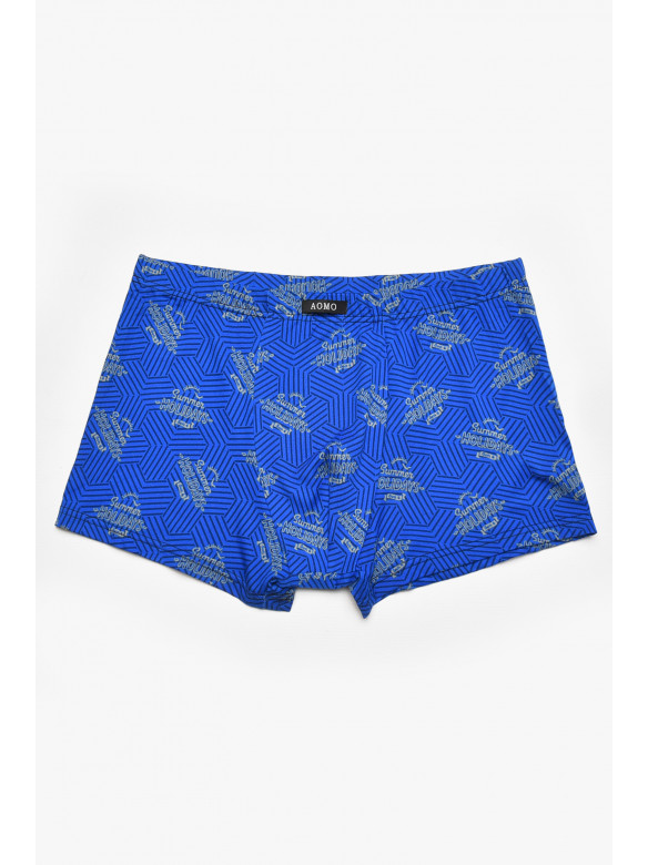 Боксеры мужские синего цвета с принтом 211650C