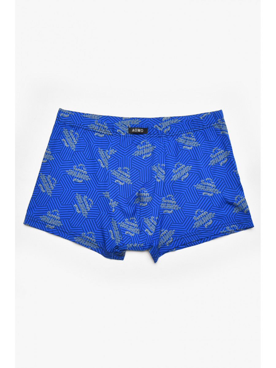 Боксеры мужские синего цвета с принтом 211650C