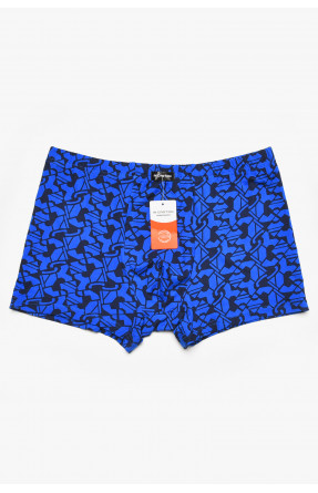 Боксеры мужские тёмно-синего цвета с принтом 211655C