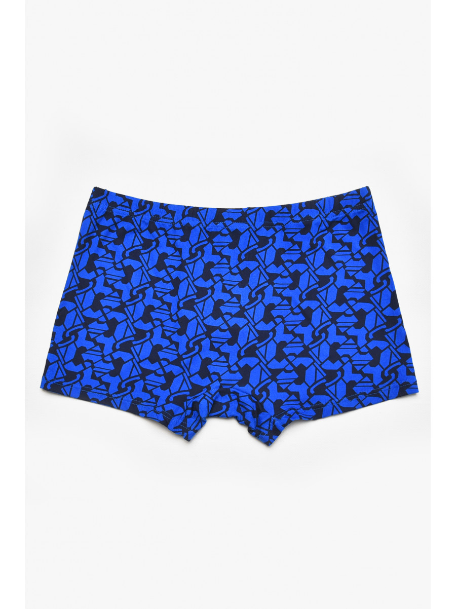 Боксеры мужские тёмно-синего цвета с принтом 211655C