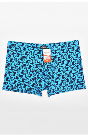 Боксеры мужские тёмно-синего цвета с принтом 211657C