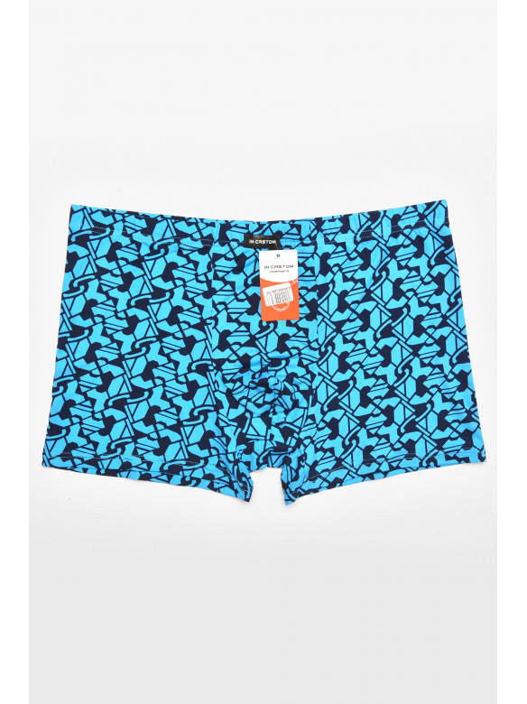 Боксеры мужские тёмно-синего цвета с принтом 211657C