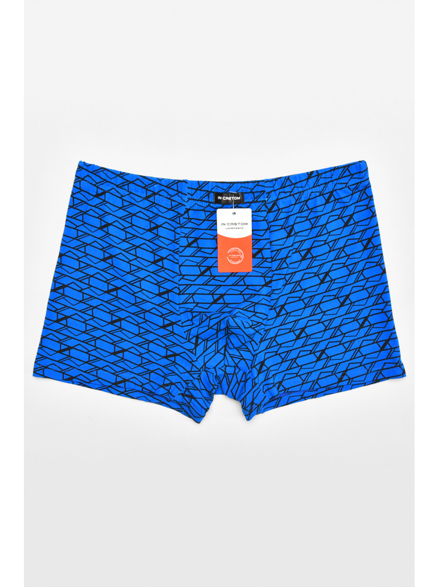 Боксеры мужские синего цвета с принтом 211658C