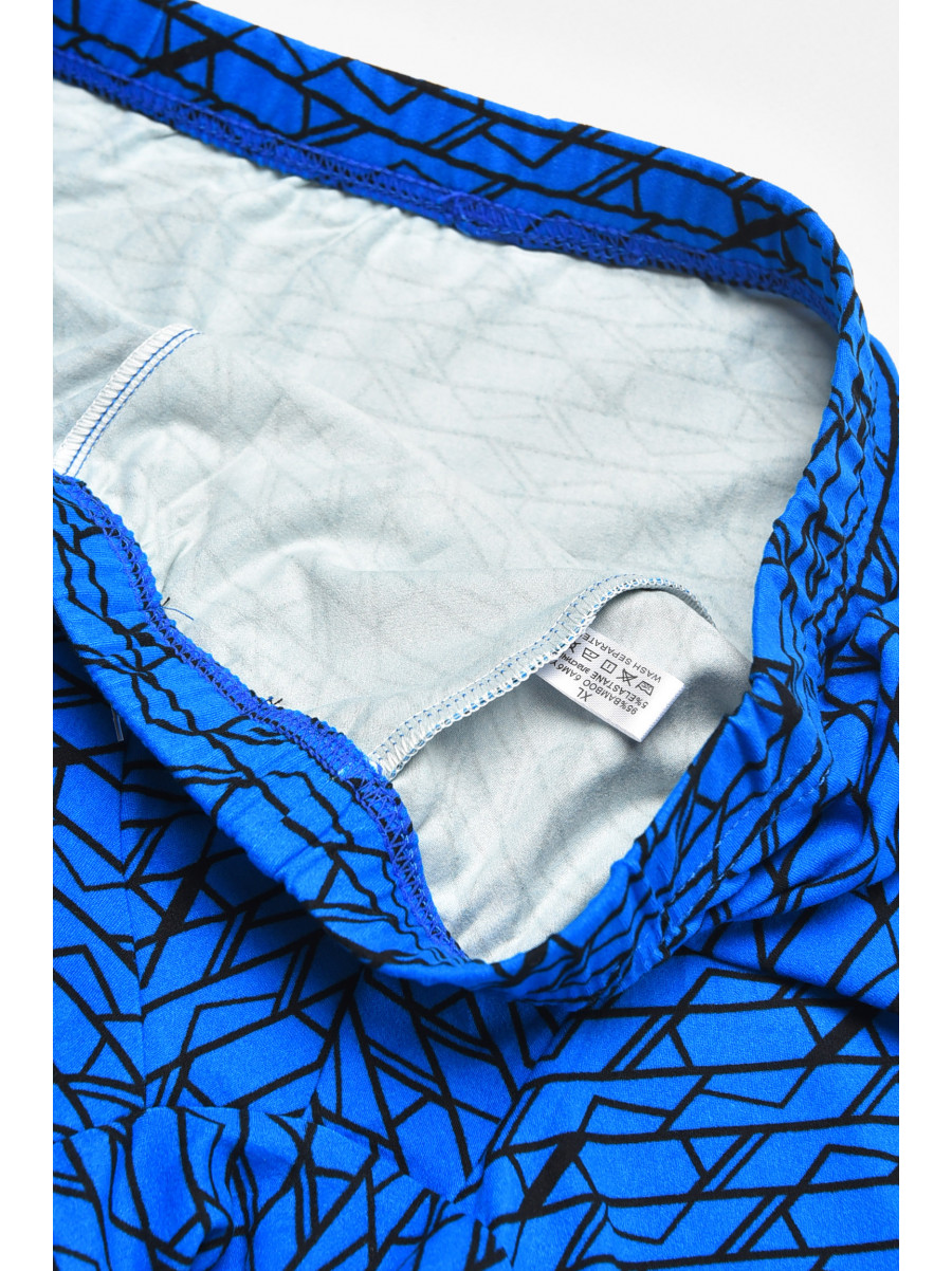 Боксеры мужские синего цвета с принтом 211658C