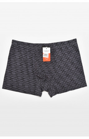 Боксеры мужские тёмно-серого цвета с принтом 211660C