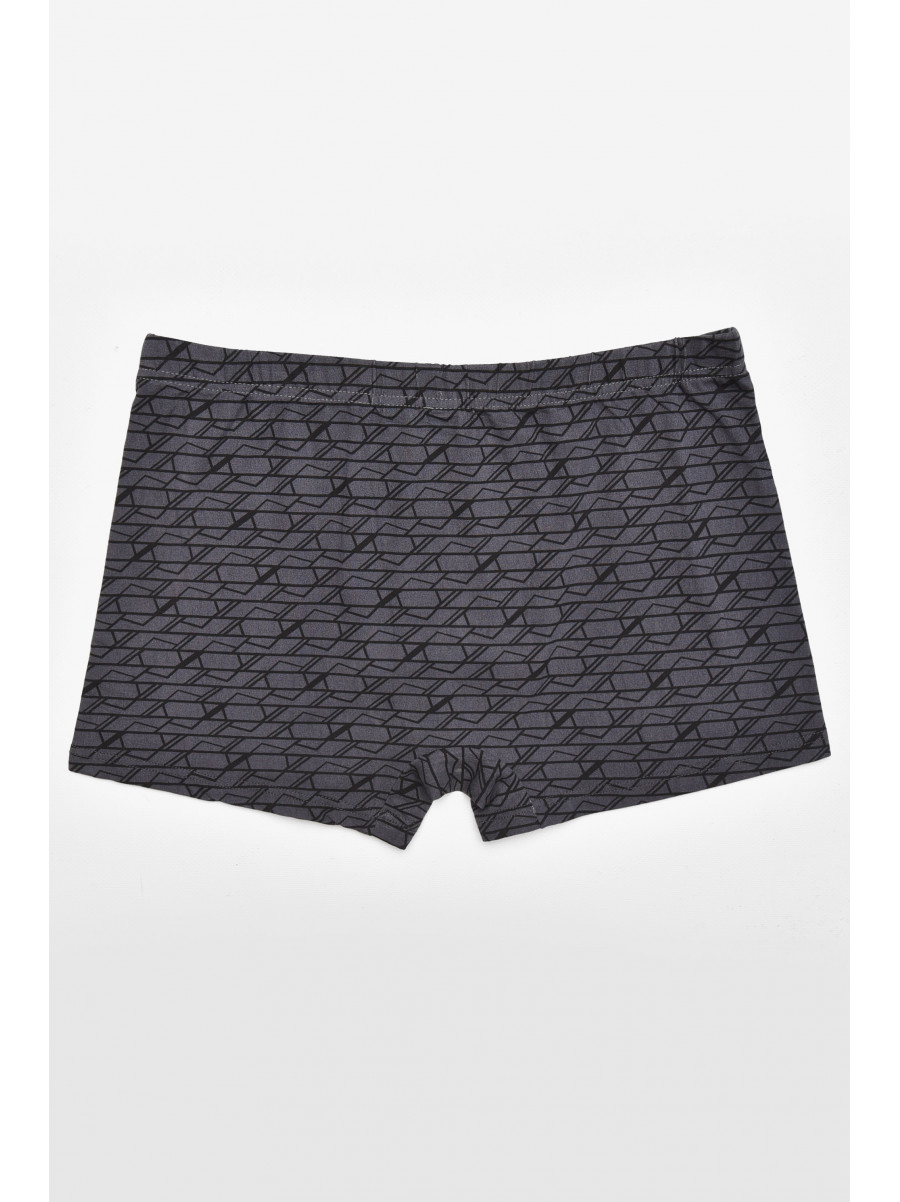 Боксеры мужские тёмно-серого цвета с принтом 211660C