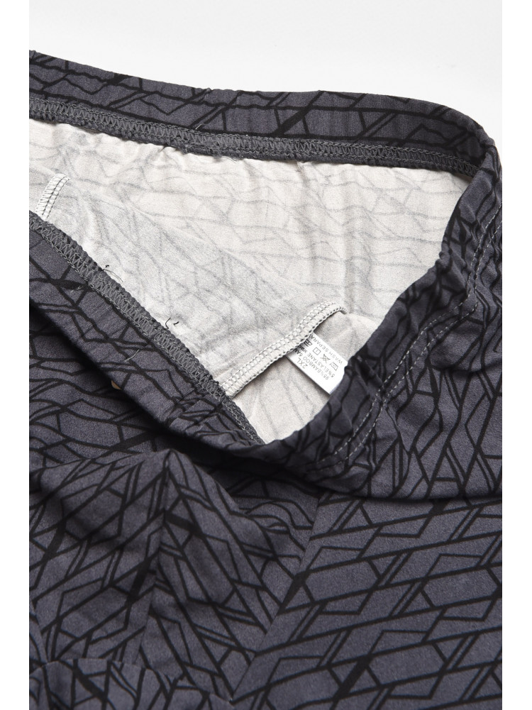 Боксеры мужские тёмно-серого цвета с принтом 211660C