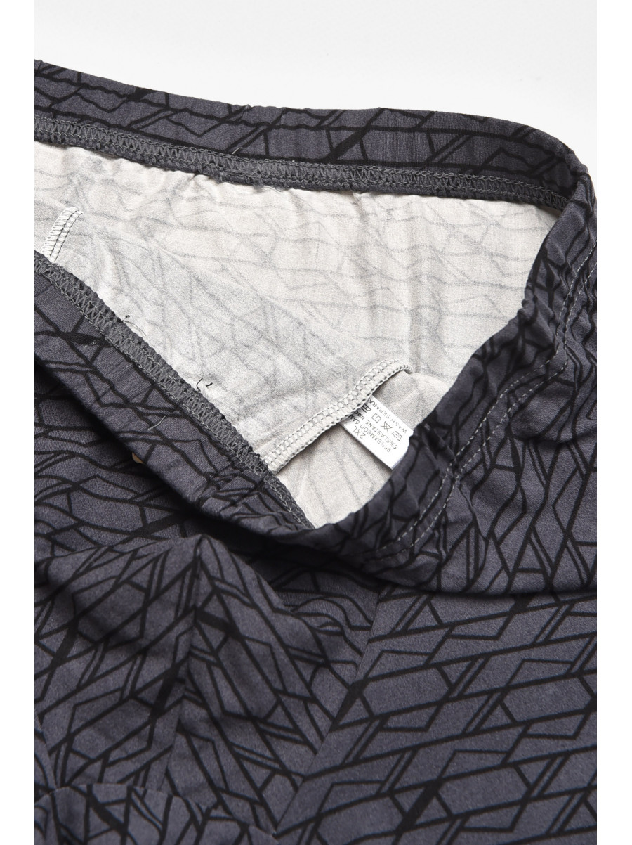 Боксеры мужские тёмно-серого цвета с принтом 211660C