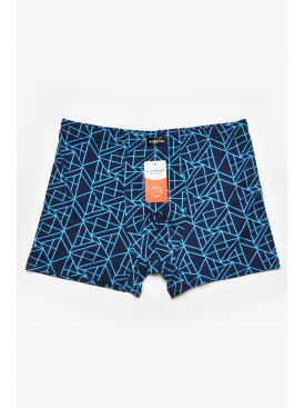 Боксеры мужские тёмно-синего цвета с принтом 211661C