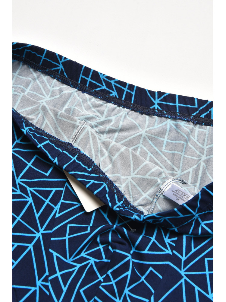 Боксеры мужские тёмно-синего цвета с принтом 211661C