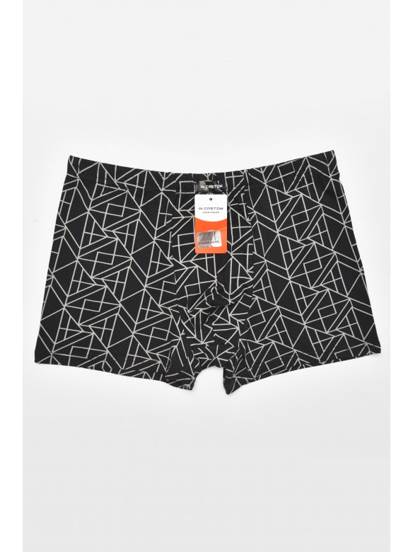 Боксеры мужские черного цвета с принтом 211663C