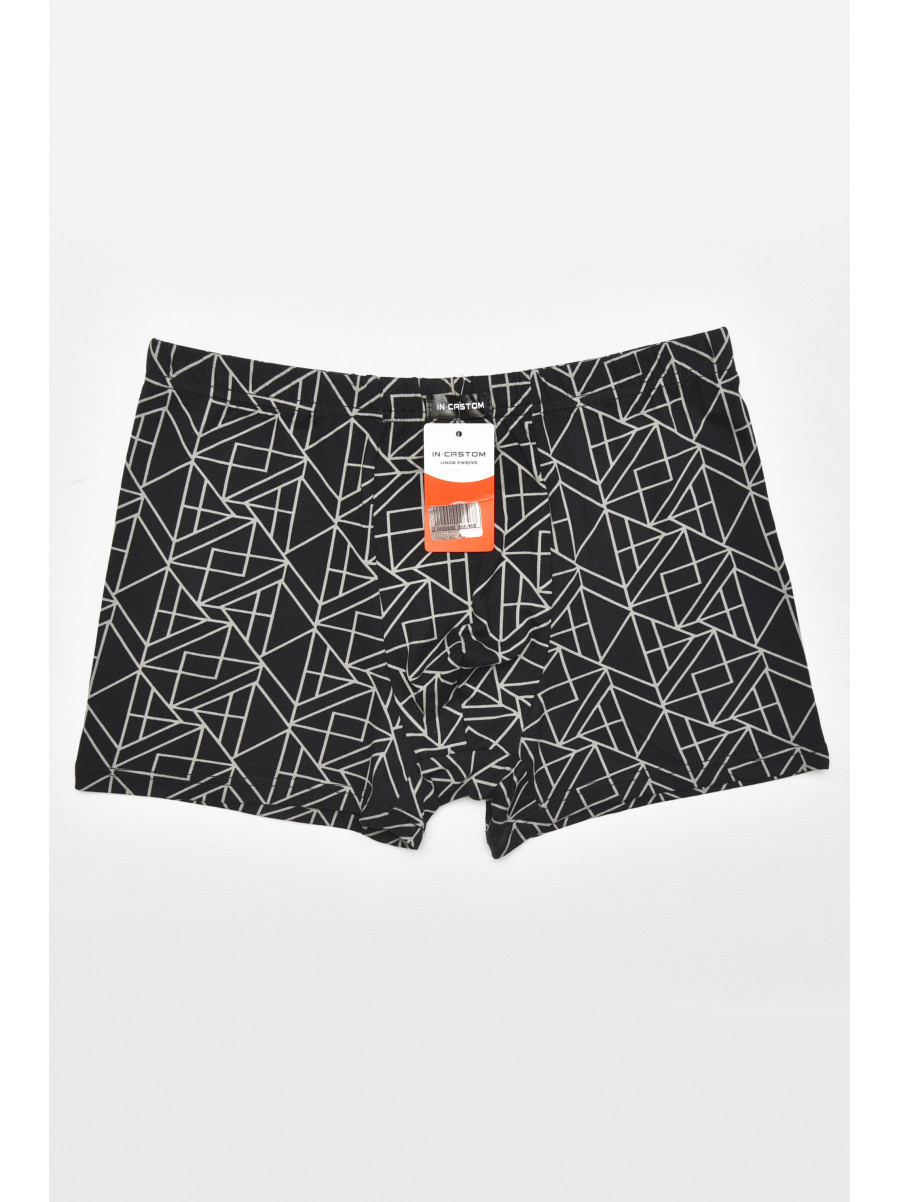 Боксеры мужские черного цвета с принтом 211663C