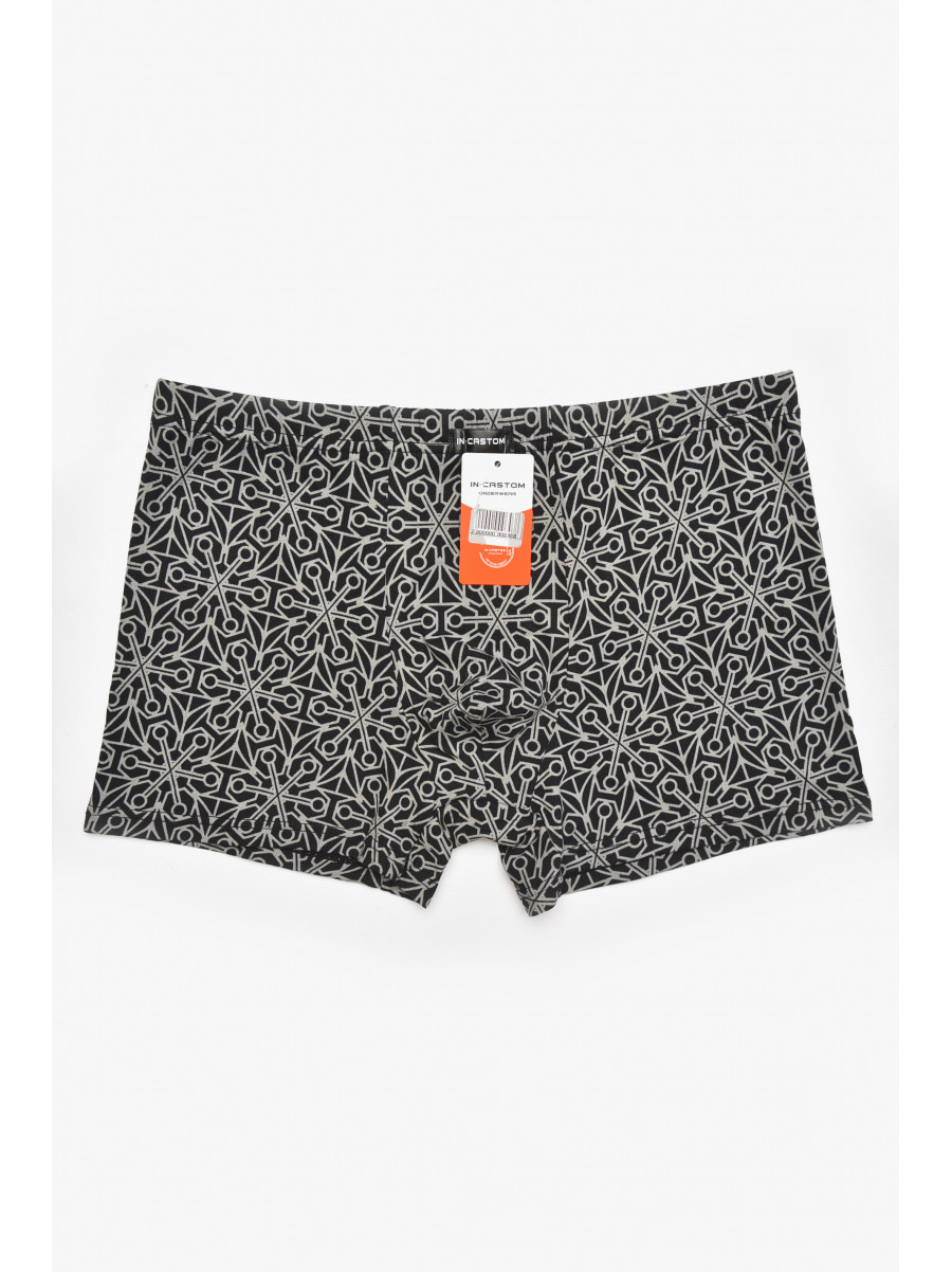 Боксеры мужские черного цвета с принтом 211668C