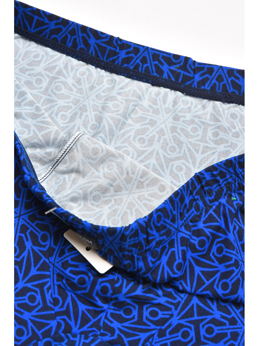 Боксеры мужские тёмно-синего цвета с принтом 211669C