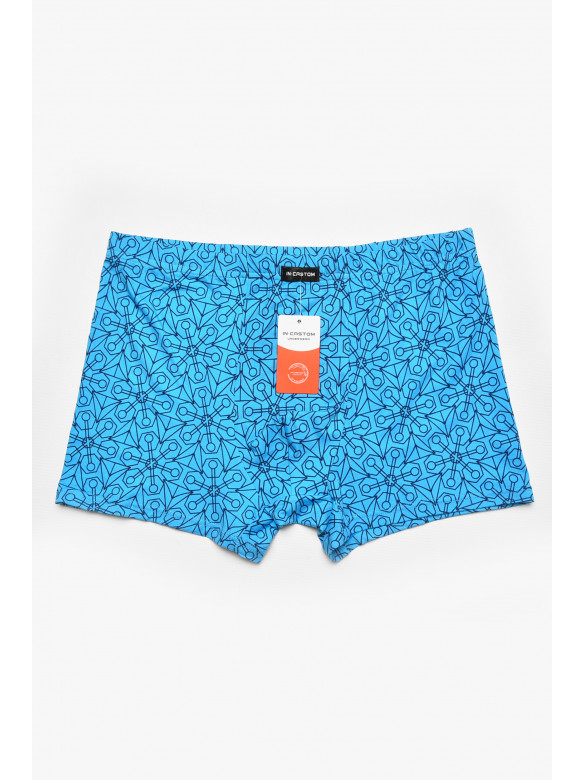Боксеры мужские голубого цвета с принтом 211670C