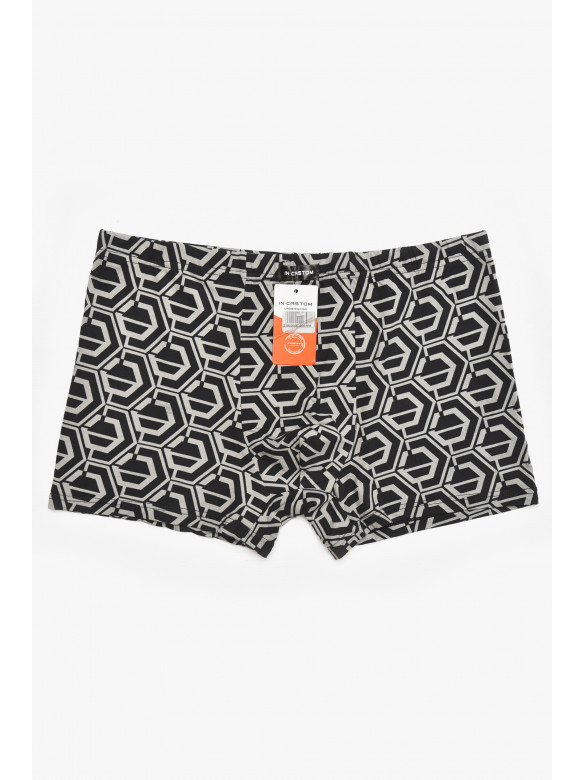 Боксеры мужские черного цвета с принтом 211671C