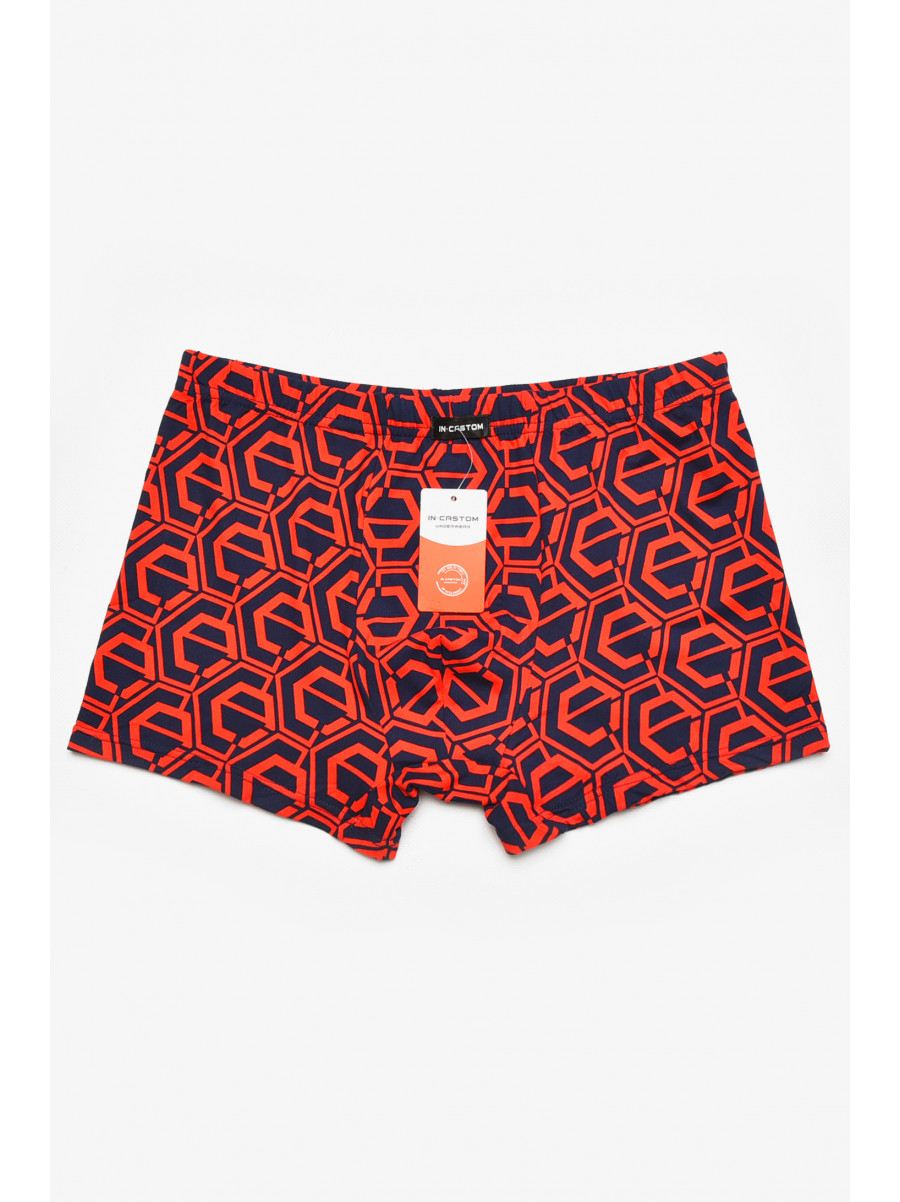 Боксеры мужские тёмно-синего цвета с принтом 211673C