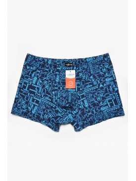 Боксеры мужские тёмно-синего цвета с принтом 211678C