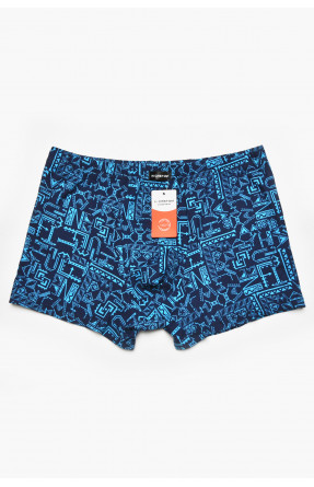 Боксеры мужские тёмно-синего цвета с принтом 211678C