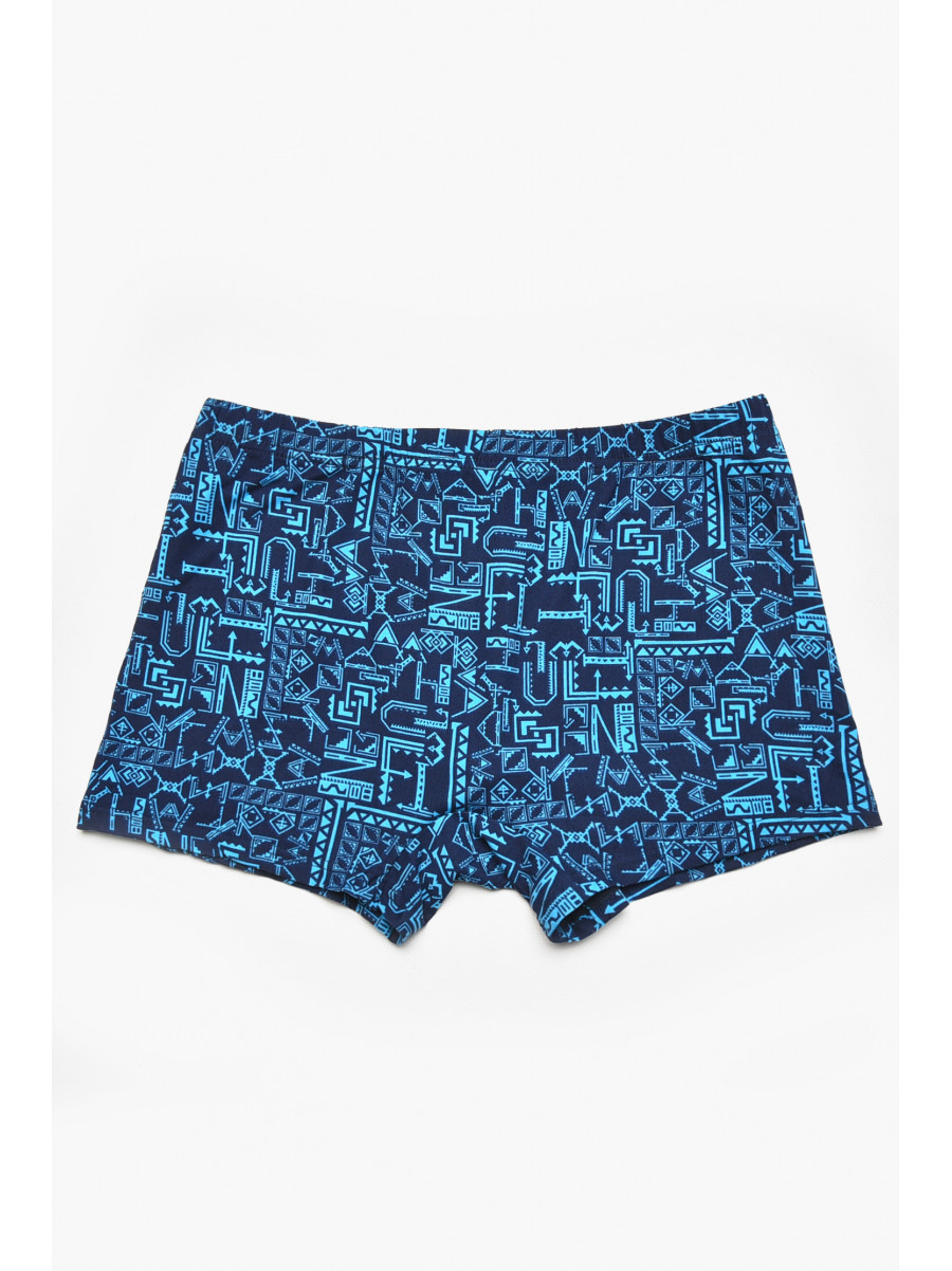Боксеры мужские тёмно-синего цвета с принтом 211678C