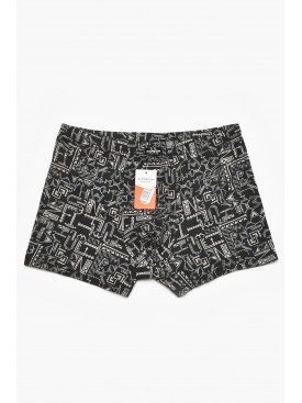 Боксеры мужские черного цвета с принтом 211679C