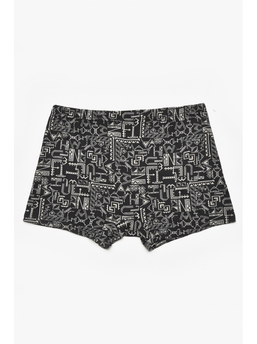 Боксеры мужские черного цвета с принтом 211679C
