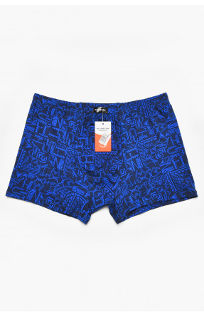 Боксеры мужские тёмно-синего цвета с принтом 211680C
