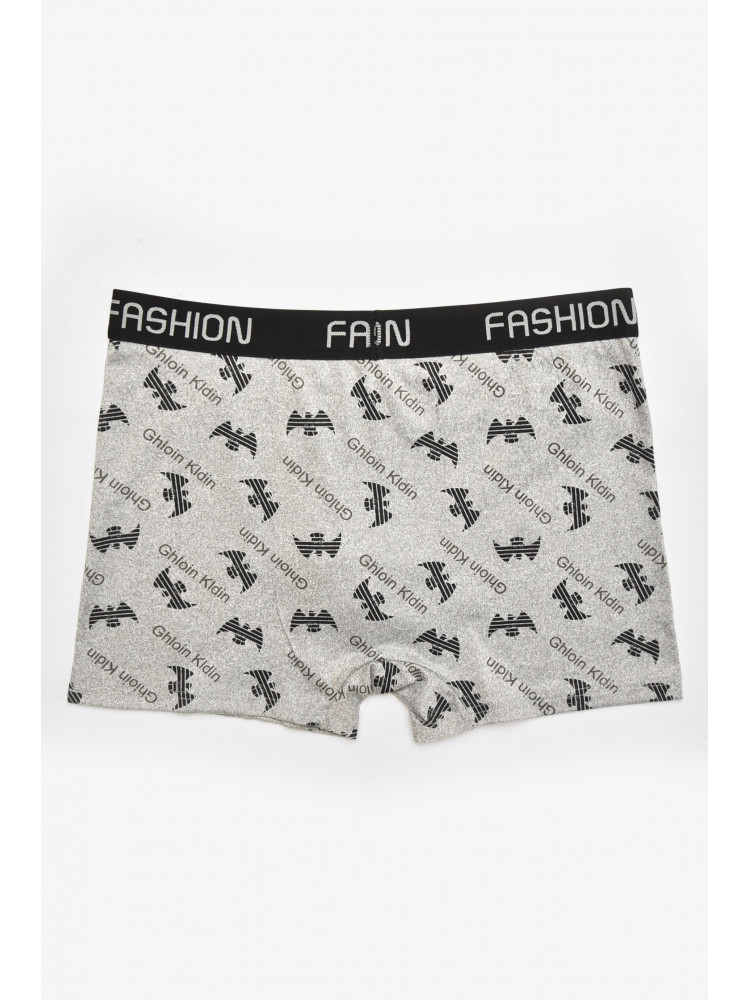 Боксеры мужские серого цвета с принтом B3130 211681C
