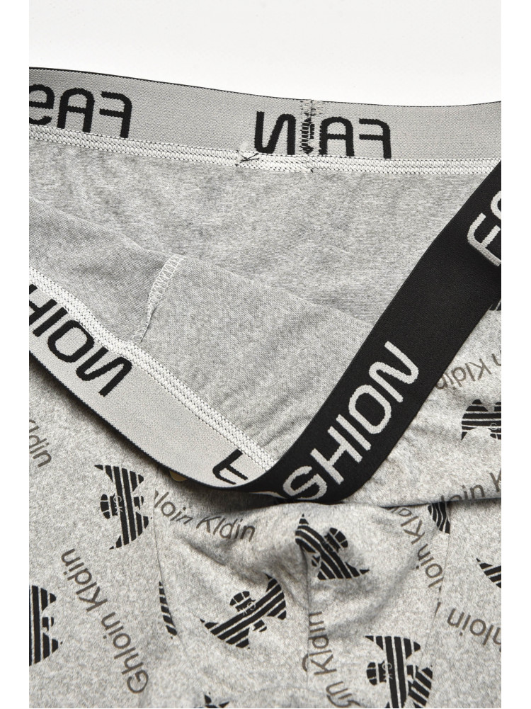 Боксеры мужские серого цвета с принтом B3130 211681C